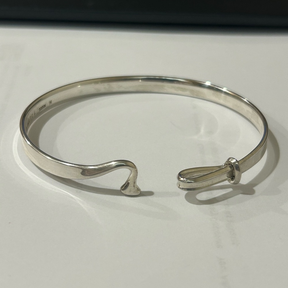 Georg Jensen Viviana Torun Sterling Silver Bangle Bracelet 204 7 Inches 16 Grams